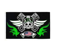 AZ FLAG Drapeau Etats-Unis Piston Crossbones 150x90 cm 2 Œillets