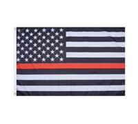 AZ FLAG Drapeau Etats-Unis Thin Orange Line 150x90 cm 2 Œillets | Usage intérieur et extérieur Drapeau décoratif USA ligne orange USA Thin Orange Line coutures doubles et bords renforcés