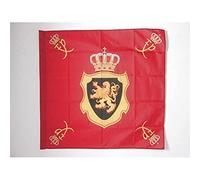 AZ FLAG Drapeau Etendard royal de Belgique 90x90 cm Polyester 100D Fourreau
