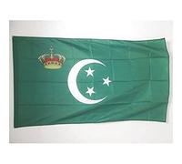 AZ FLAG Drapeau Etendard royal d'Egypte 1922-1952 150x90 cm Fourreau | Usage intérieur et extérieur Drapeau décoratif du royaume égyptien coutures doubles et bords renforcés avec fourreau pour mât