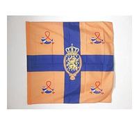 AZ FLAG Drapeau Etendard royal des Pays-Bas 90x90 cm Fourreau | Usage intérieur et extérieur Drapeau décoratif du roi hollandais Koninklijke standaard van Nederland avec fourreau pour mât