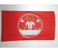 AZ FLAG - Drapeau Etendard royal du Laos 1945-1975 - 90x60 cm - Drapeau Royaume Laotien 100% Polyester Avec Fourreau et Cordelette - Pavillon 50 g