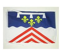 AZ FLAG - Drapeau Eure-et-Loir - 45x30 cm - Pavillon Département Eurélien 100% Polyester Avec Deux Cordelettes - 20g