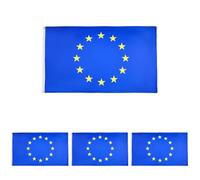 AZ FLAG - Drapeau Europe - 150x90 cm - Drapeau Européen - Union Européenne - Ue 100% Polyester Avec Oeillets Métalliques Intégrés - Pavillon 110 g (Lot de 4)