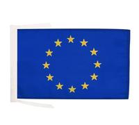 AZ FLAG - Drapeau Europe - 45x30 cm - Pavillon Européen - Union Européenne - Ue 100% Polyester Avec Deux Cordelettes - 20g