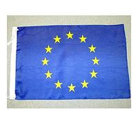 AZ FLAG - Drapeau Europe - 45x30 cm - Pavillon Européen - Union Européenne - UE Polyester Léger avec Deux Cordelettes - 20g