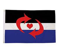 AZ FLAG Drapeau Fierté échangiste 150x90 cm Polyester 100D 2 Œillets | Usage intérieur et extérieur Drapeau décoratif libertin coutures doubles et bords renforcés avec œillets métalliques