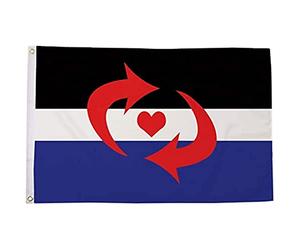 AZ FLAG Drapeau Fierté échangiste 150x90 cm Polyester 100D 2 Œillets | Usage intérieur et extérieur Drapeau décoratif libertin coutures doubles et bords renforcés avec œillets métalliques