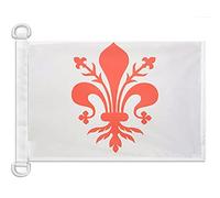 AZ FLAG - Drapeau Florence - 45x30 cm - Pavillon Nautique Firenze En Toscane Spécial Bateau Et Extérieur En Maille Bloquée Avec Anneaux Plastiques Intégrés - 30g