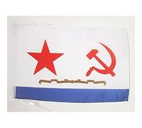 AZ FLAG - Drapeau Forces militaires navales URSS - 45x30 cm - Pavillon Marine Communiste Soviétique 100% Polyester Avec Deux Cordelettes - 20g