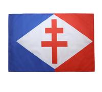 AZ FLAG - Drapeau Forces navales françaises libres - 90x60 cm - Drapeau Marine Militaire France 100% Polyester Avec Fourreau et Cordelette - Pavillon 50 g