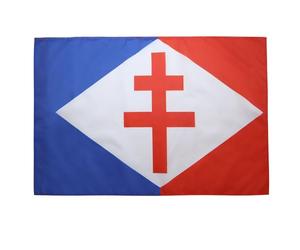 AZ FLAG Drapeau Forces navales françaises libres 90x60 cm Fourreau | Usage intérieur et extérieur Drapeau décoratif militaire français coutures doubles et bords renforcés avec fourreau pour mât