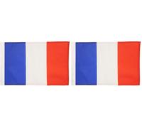 AZ FLAG - Drapeau France - 45x30 cm - Pavillon Français 100% Polyester Avec Fourreau Pour Hampe - 20g (Lot de 2)