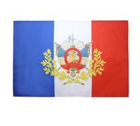 AZ FLAG - Drapeau France Armoiries 3ème république - 90x60 cm - Drapeau Français Emblème 1898 100% Polyester Avec Fourreau et Cordelette - Pavillon 50 g