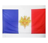 AZ FLAG - Drapeau France avec armoiries - 150x90 cm - Drapeau République Française Avec Armes 100% Polyester Avec Fourreau et cordelette - Pavillon 110 g