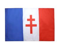 AZ FLAG - Drapeau France Général de Gaulle - 90x60 cm - Drapeau Français 1959 100% Polyester Avec Fourreau et Cordelette - Pavillon 50 g