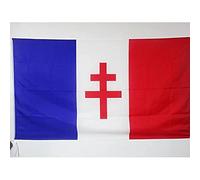 AZ FLAG - Drapeau France libre 1940-1944 - 150x90 cm - Drapeau Français De La Résistance 100% Polyester Avec Fourreau et cordelette - Pavillon 110 g