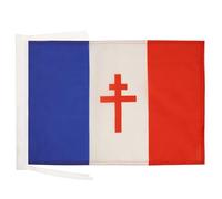 AZ FLAG Drapeau France libre 1940-1944 45x30 cm Polyester 100D Cordelettes