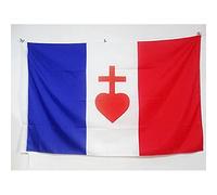 AZ FLAG - Drapeau France Sacré Cœur de Jésus - 150x90 cm - Drapeau Français Catholique 100% Polyester Avec Fourreau et cordelette - Pavillon 110 g