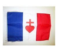 AZ FLAG Drapeau France Sacré Cœur de Jésus 45x30cm - PAVILLON français catholique 30 x 45 cm Haute qualité