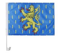 AZ FLAG - Drapeau Franche-Comté Pour Décoration Voiture Avec Attaches En PVC Et Système d'Accroche - Car Flag Franc-Comtois - Province - 100% Polyester - 50g - 45x30 cm