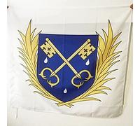 AZ FLAG - Drapeau Fraternité sacerdotale Saint-Pierre - 90x90 cm - Drapeau De Saint-Pierre 100% Polyester Avec Fourreau et Cordelette - Pavillon 80 g