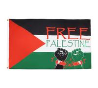AZ FLAG - Drapeau Free Palestine avec menottes - 150x90 cm - Drapeau Palestiniens 100% Polyester Avec Oeillets Métalliques Intégrés - Pavillon 110g