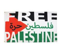 AZ FLAG - Drapeau Free Palestine Langue Arabe - 150x90 cm - Drapeau Palestiniens 100% Polyester Avec Oeillets Métalliques Intégrés - Pavillon 110g