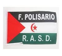 AZ FLAG - Drapeau Frente Polisario Sahara Occidental - 45x30 cm - Pavillon Rasd Sahraoui 100% Polyester avec Deux Cordelettes - 20g
