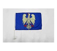 AZ FLAG - Drapeau Frioul-Vénétie julienne Pour Décoration Voiture Avec Attaches En PVC Et Système d'Accroche - Car Flag Friuli-Venezia Giulia - Italie - 100% Polyester - 50g - 45x30 cm