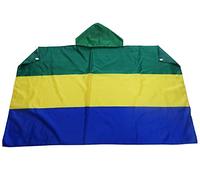 AZ FLAG Drapeau Gabon 150x90 cm - Cape Drapeau Gabonais 100% Polyester Avec Manches Intégrées - Body Flag 80g