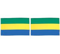AZ FLAG Drapeau Gabon 150x90 cm Drapeau Gabonais Polyester Léger 2 Œillets (Lot de 2)