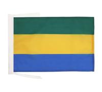 AZ FLAG Drapeau Gabon 45x30 cm Drapeau Gabonais Polyester 100D Cordelettes