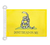 AZ FLAG - Drapeau Gadsden Ne me marche pas dessus - 45x30 cm - Pavillon Nautique Dont Tread On Me - Etats-Unis Spécial Bateau Et Extérieur En Maille Bloquée Avec Anneaux Plastiques Intégrés - 30g
