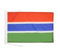 AZ FLAG - Drapeau Gambie - 45x30 cm - Pavillon Gambien 100% Polyester Avec Deux Cordelettes - 20g