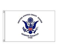 AZ FLAG - Drapeau Garde côtière des États-Unis - 150x90 cm - Drapeau United States Coast Guard - Usa 100% Polyester Avec Oeillets Métalliques Intégrés - Pavillon 110 g