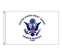 AZ FLAG - Drapeau Garde côtière des États-Unis - 90x60 cm - Drapeau United States Coast Guard - Usa 100% Polyester Avec Oeillets Métalliques Intégrés - Pavillon 50 g