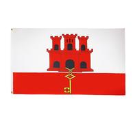 AZ FLAG - Drapeau Gibraltar - 90x60 cm - Drapeau Gibraltarien 100% Polyester Avec Oeillets Métalliques Intégrés - Pavillon 50 g