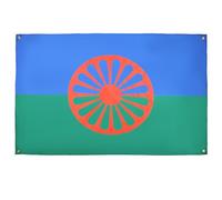 AZ FLAG Drapeau Gitan voyageur 150x90 cm avec 4 oeillets, Pavillon Gypsy pour balcon ou mur