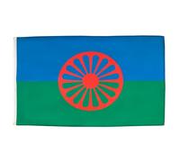 AZ FLAG - Drapeau Gitan voyageur - 150x90 cm - Drapeau Rom - Gypsy 100% Polyester Avec Oeillets Métalliques Intégrés - Pavillon 110 g