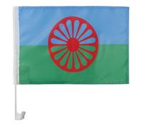 AZ FLAG - Drapeau Gitan voyageur Pour Décoration Voiture Avec Attaches En PVC Et Système d'Accroche - Car Flag Rom - Gypsy - 100% Polyester - 50g - 45x30 cm