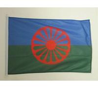 AZ FLAG Drapeau Gypsi 90x60cm - Drapeau Rom - Tzigane - Gitan - Voyageur 60 x 90 cm Spécial Extérieur - Drapeaux