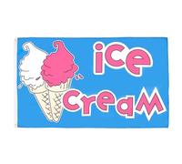 AZ FLAG - Drapeau Glace Ice Cream - 150x90 cm - Drapeau Des Crèmes Glacées 100% Polyester Avec Oeillets Métalliques Intégrés - Pavillon 110 g