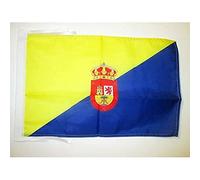 AZ FLAG Drapeau Grande Canarie 45x30 cm Polyester 100D Cordelettes | Usage intérieur et extérieur Drapeau décoratif de Canarias coutures doubles et bords renforcés