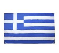 AZ FLAG Drapeau Grèce 150x90 cm avec 4 oeillets, Pavillon Grec pour balcon ou mur