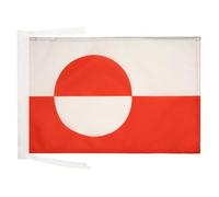 AZ FLAG Drapeau Groenland 45x30 cm Danois Polyester 100D Cordelettes