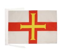 AZ FLAG Drapeau Guernesey 45x30 cm Anglais Polyester 100D Cordelettes