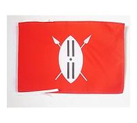 AZ FLAG - Drapeau Guerriers Maasaï - 45x30 cm - Pavillon Kenya - Tanzanie 100% Polyester Avec Deux Cordelettes - 20g