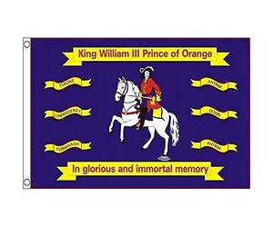 AZ FLAG - Drapeau Guillaume III d'Orange-Nassau - 150x90 cm - Drapeau De William Iii D'Angleterre 100% Polyester Avec Oeillets Métalliques Intégrés - Pavillon 110 g