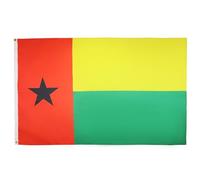 AZ FLAG - Drapeau Guinée-Bissau - 150x90 cm - Drapeau Bissau-Guinéen 100% Polyester Avec Oeillets Métalliques Intégrés - Pavillon 110 g